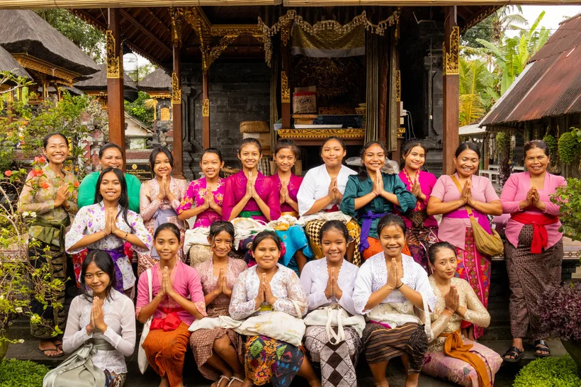 Women of the PKP Community Centre in traditional Balinese dress